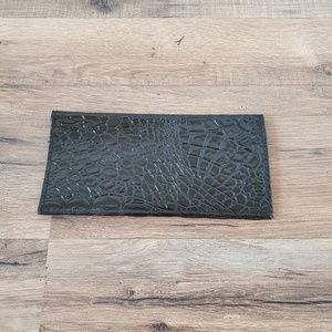 Vintage Black Faux Crock Skin Wallet